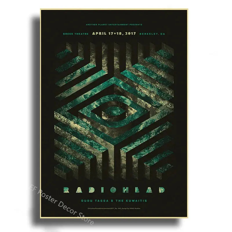 Rock Band Radiohead Music Art Poster Retro Prints Album Posters Vintage Home Room Bar Cafe Decor Aesthetic Picture Wall Painting June Wall Art