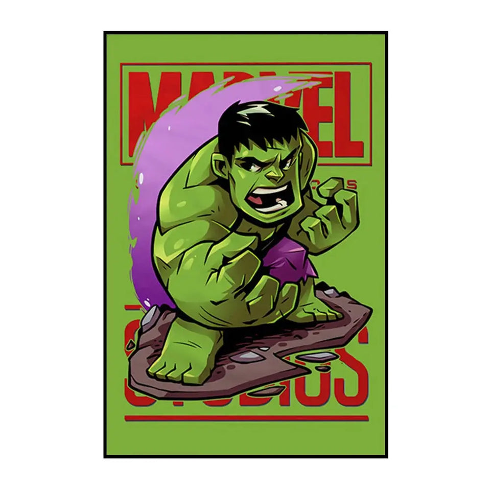 MINISO Marvel Wall Art Posters SpiderMan Iron Man Avengers Superhero Disney Kid Room Decor Cartoon Canvas Painting Picture Print June Wall Art