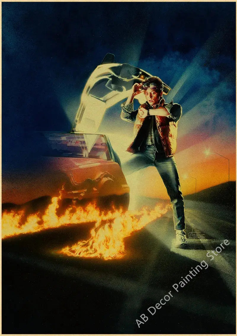 Back To The Future 1 2 3 Movie Posters Kraft Paper Prints Vintage Home Room Cafe Bar Art Wall Decor Aesthetic Painting Picture June Wall Art