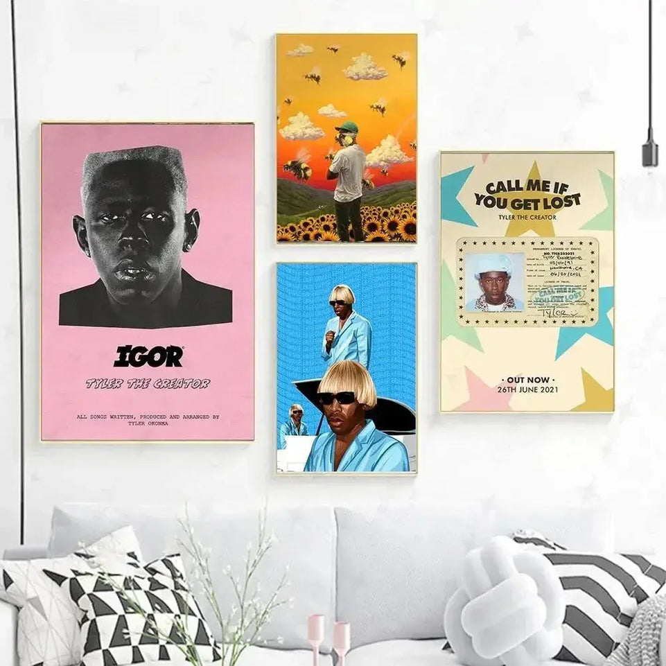 Tyler The Creator Frank Blonde Poster Hip Hop Rapper Singer Star Band Music Cover Wall Art Canvas Painting Cafe Home Room Decor June Wall Art