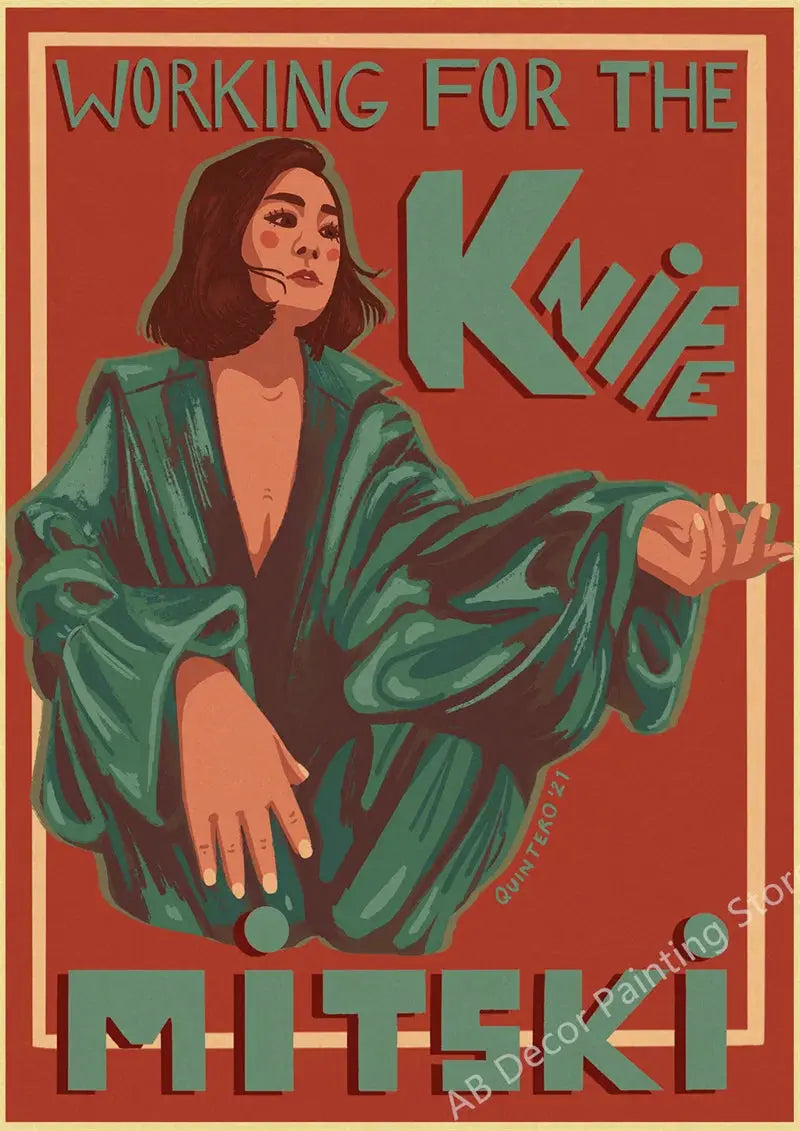 Mitski Retro Poster Be The Cowboy/Nobody/Lush Kraft Paper Prints Vintage Aesthetic Home Room Cafe Bar Art Wall Decor Painting June Wall Art
