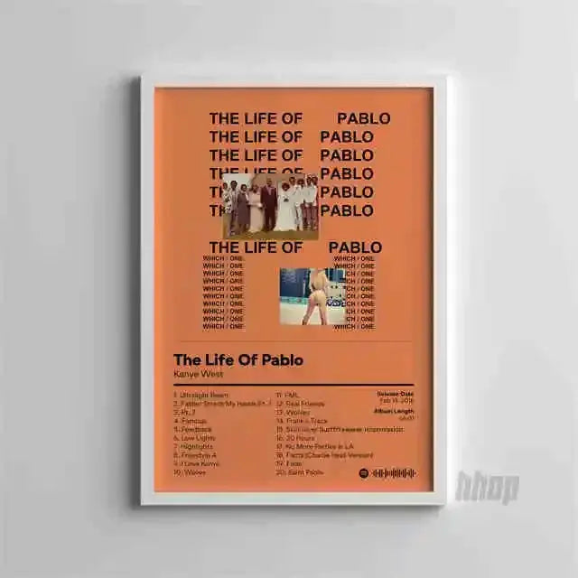 Pop Rapper Kanye West Music Album Poster Aesthetic Hip Hop Comics Cover Graduation Ghosts Donda Canvas Print Wall Art Room Decor June Wall Art