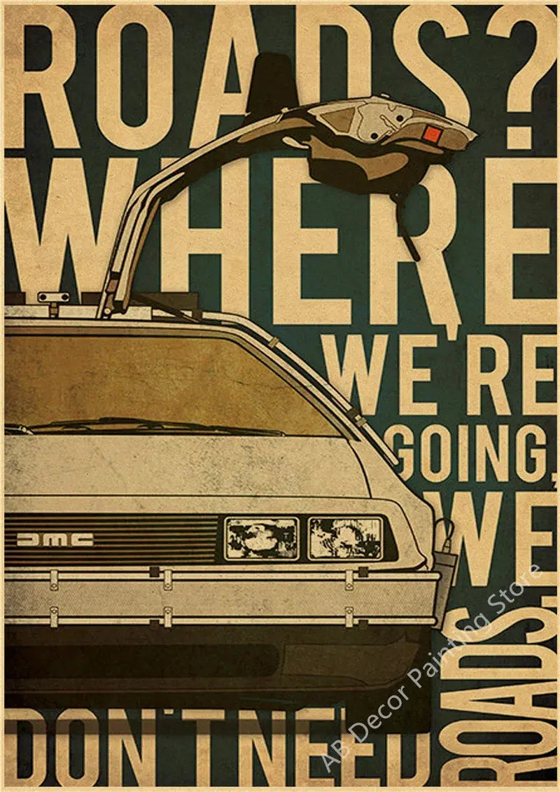 Back To The Future 1 2 3 Movie Posters Kraft Paper Prints Vintage Home Room Cafe Bar Art Wall Decor Aesthetic Painting Picture June Wall Art