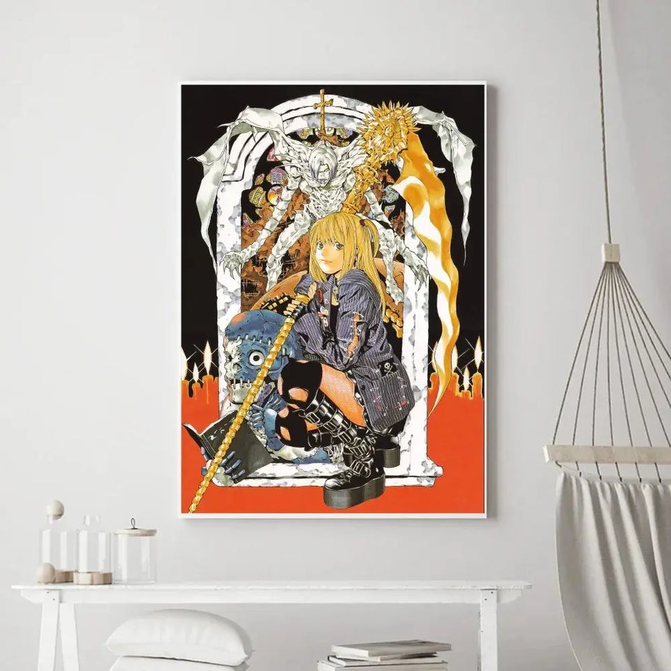 Hot Anime Death Note Poster Prints Poster Wall Painting Bedroom Living Room Wall Bar Restaurant Sticker Small June Wall Art