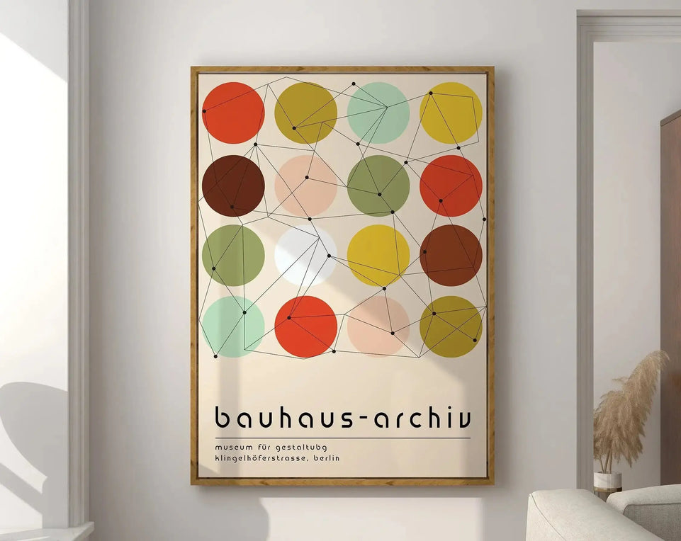 Modernist Bauhaus Geometric Canvas Poster Living Room Wall Art Retro Prints Mid Century Home Decorative Wall Art Painting June Wall Art