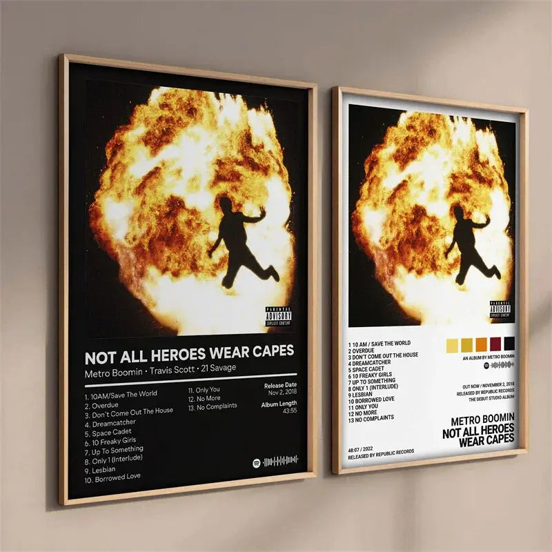 Scandinavian Minimalist Wall Art Pop Rapper Metro Boomin Music Album HD Canvas Poster Print Home Bedroom Living Room Decoration June Wall Art