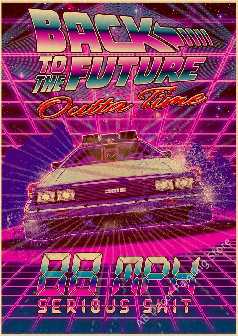 Back To The Future 1 2 3 Movie Posters Kraft Paper Prints Vintage Home Room Cafe Bar Art Wall Decor Aesthetic Painting Picture June Wall Art