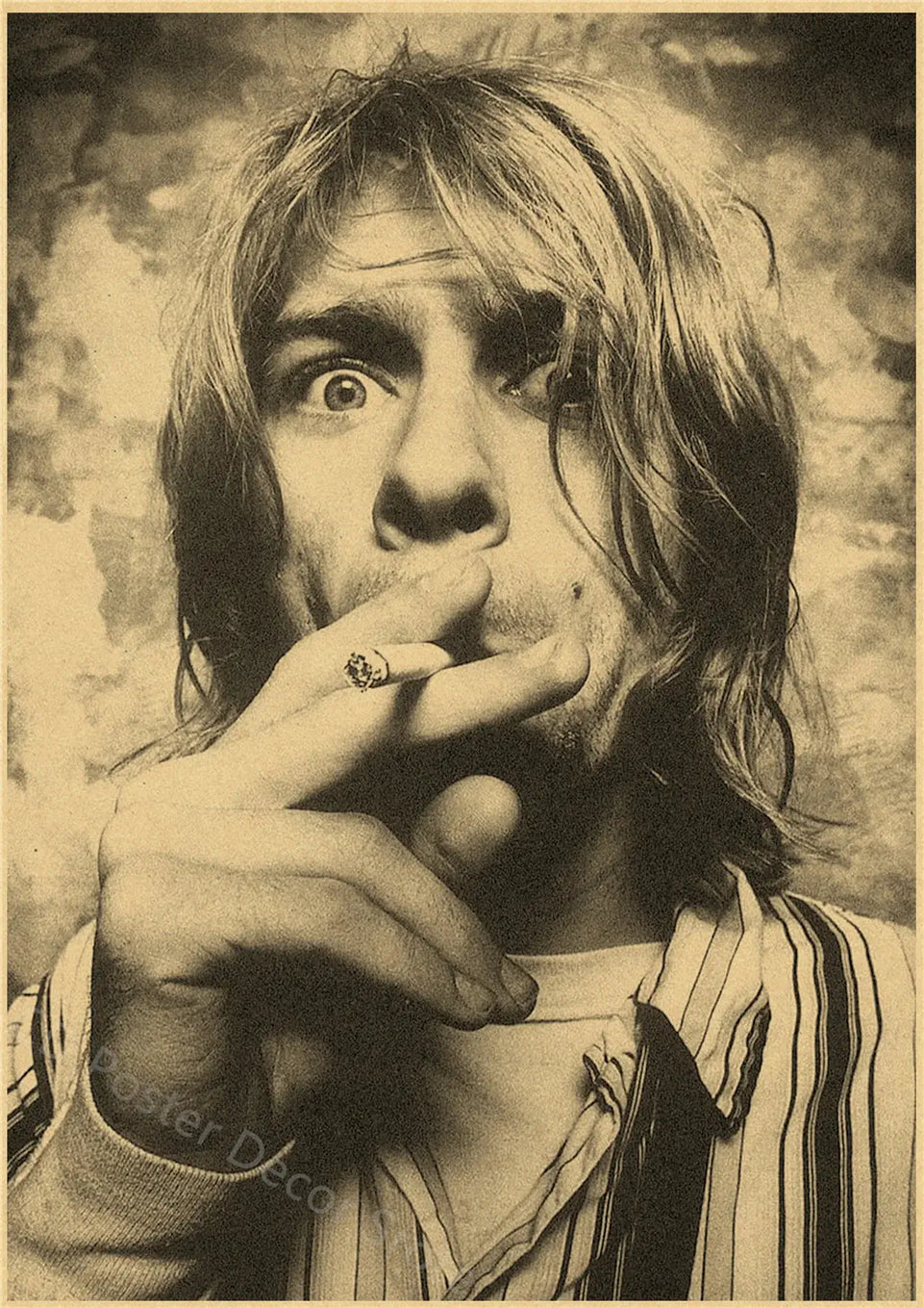 Singer Kurt Cobain Retro Poster Kraft Paper Prints and Posters DIY Vintage Home Room Bar Cafe Decor Aesthetic Art Wall Painting June Wall Art