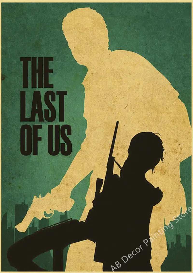Hot The Last of Us Part 1 2 Poster Abby Ellie Retro Kraft Paper Prints Vintage Home Room Bar Cafe Club Decor Art Wall Painting June Wall Art