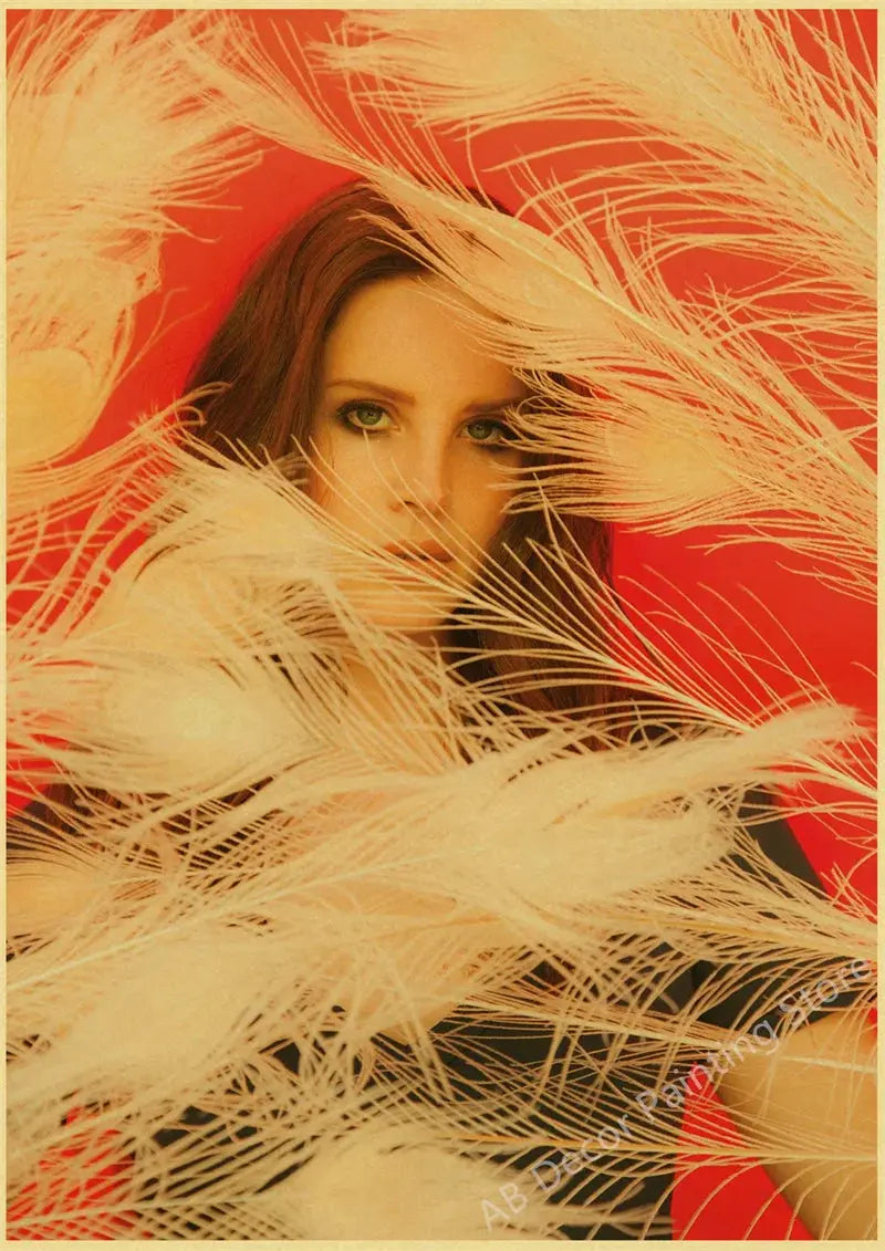 Lizzy Grant Lana Del Rey Posters Retro Kraft Paper Prints Music Album Poster Vintage Home Room Decor Aesthetic Art Wall Painting June Wall Art
