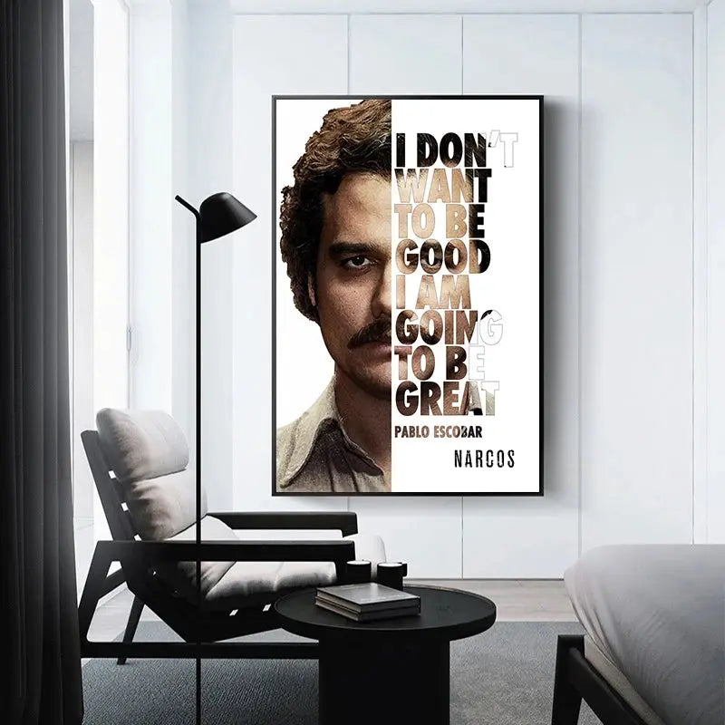 Lord Pablo Escobar Narcos Mugshot Poster Canvas Painting Colombian Drug Gangster Wall Art For Living Room Home Decoration June Wall Art