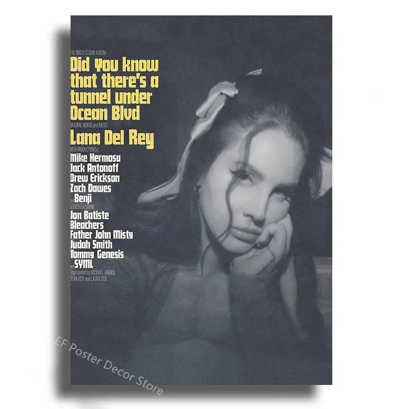 Lizzy Grant Lana Del Rey Poster Aesthetic Prints Picture Gift Kitchen Room Home Decor Club Bar Cafe Decoration Art Wall Painting June Wall Art