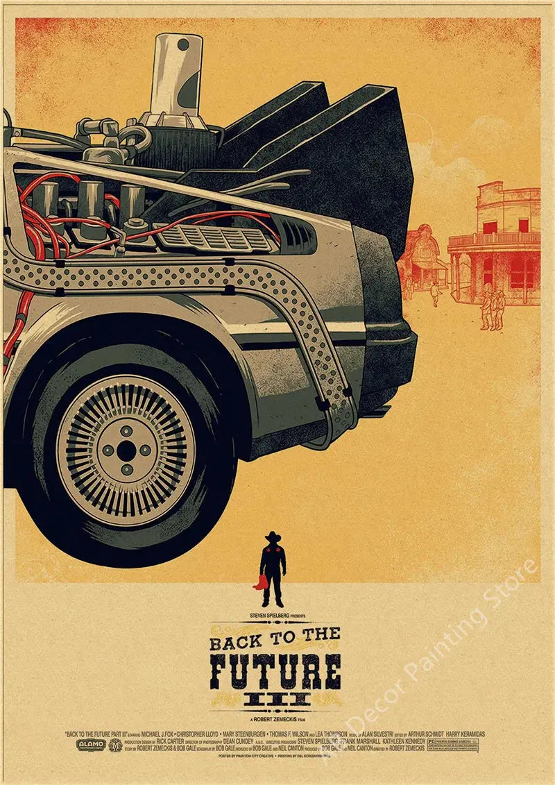Back To The Future 1 2 3 Movie Posters Kraft Paper Prints Vintage Home Room Cafe Bar Art Wall Decor Aesthetic Painting Picture June Wall Art
