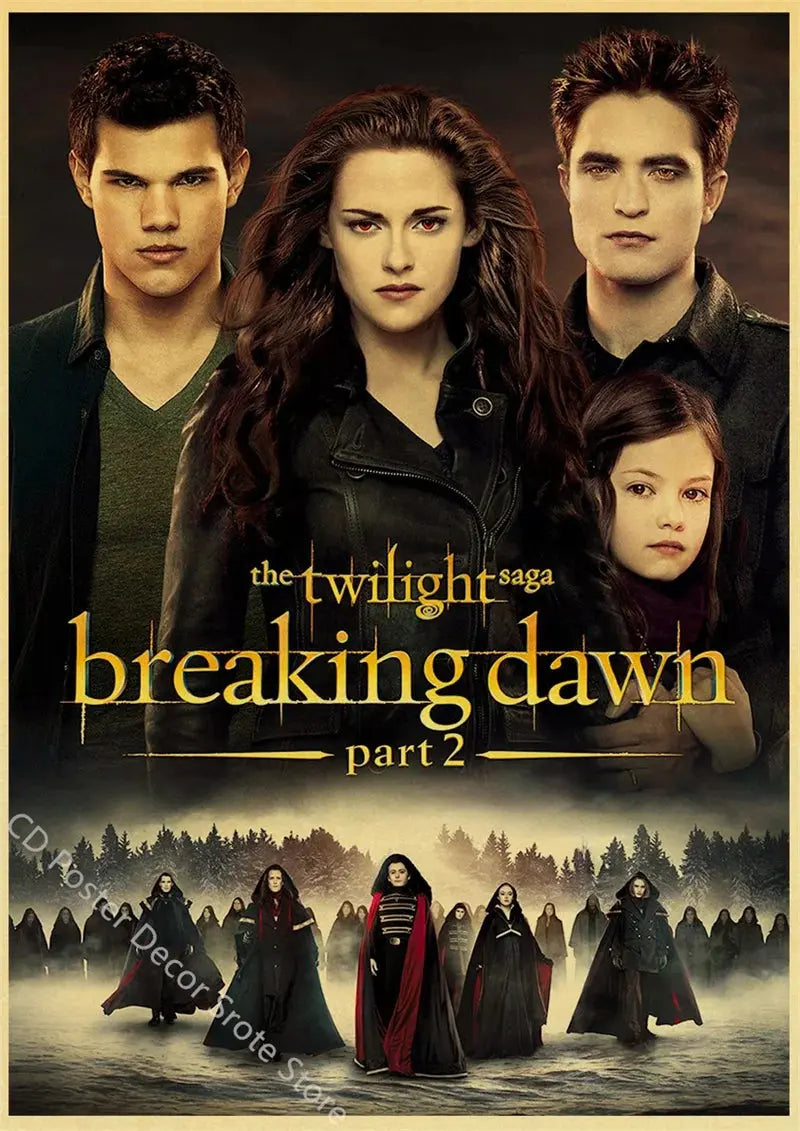 Movie Twilight Poster Edward Bella Retro Kraft Paper Prints Picture DIY Film Vintage Room Home Bar Cafe Art Wall Decor Painting June Wall Art