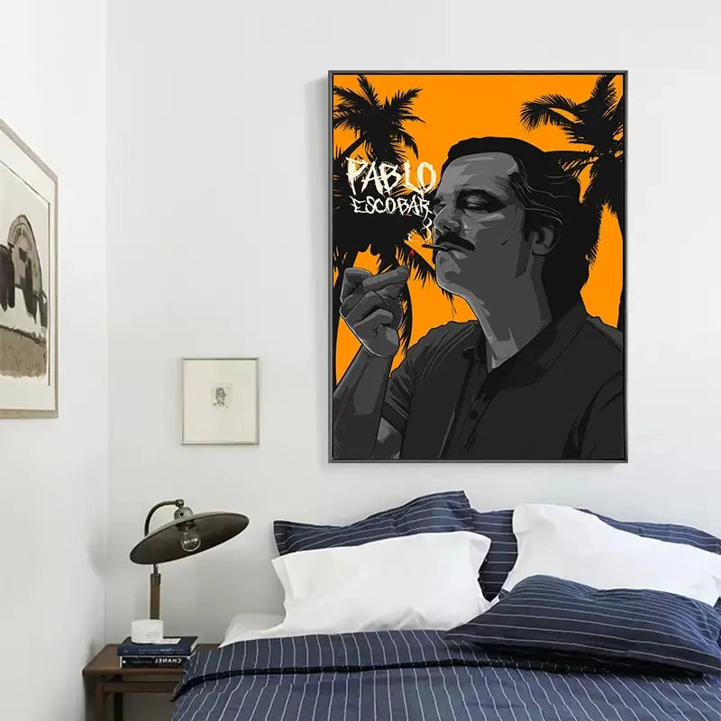 Lord Pablo Escobar Narcos Mugshot Poster Canvas Painting Colombian Drug Gangster Wall Art For Living Room Home Decoration June Wall Art