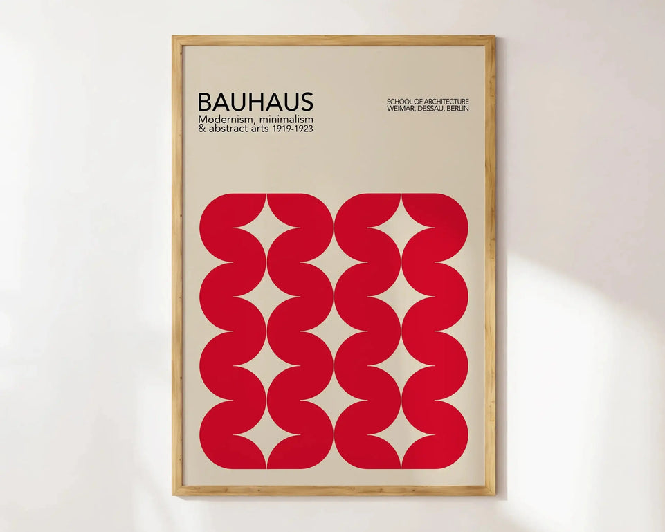 Modernist Bauhaus Geometric Canvas Poster Living Room Wall Art Retro Prints Mid Century Home Decorative Wall Art Painting June Wall Art