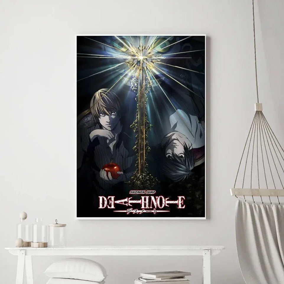 Hot Anime Death Note Poster Prints Poster Wall Painting Bedroom Living Room Wall Bar Restaurant Sticker Small June Wall Art