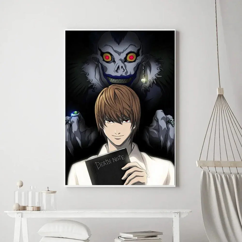 Hot Anime Death Note Poster Prints Poster Wall Painting Bedroom Living Room Wall Bar Restaurant Sticker Small June Wall Art