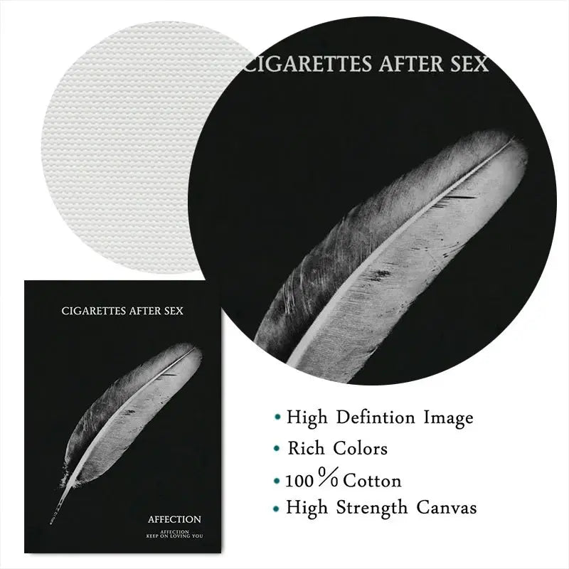 Modern Women Cigarettes After Sex Black Canvas Paintings Posters and Prints Wall Art Pictures for Living Room Decoration Cuadros June Wall Art