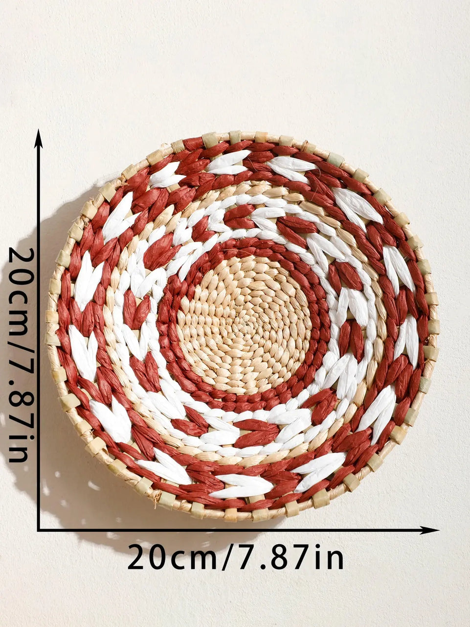 Seagrass Wall Hanging Decor Wall Basket Boho Home Decoration Handmade Natural Wall Art for Kitchen Bedroom Living Room Ornament June Wall Art