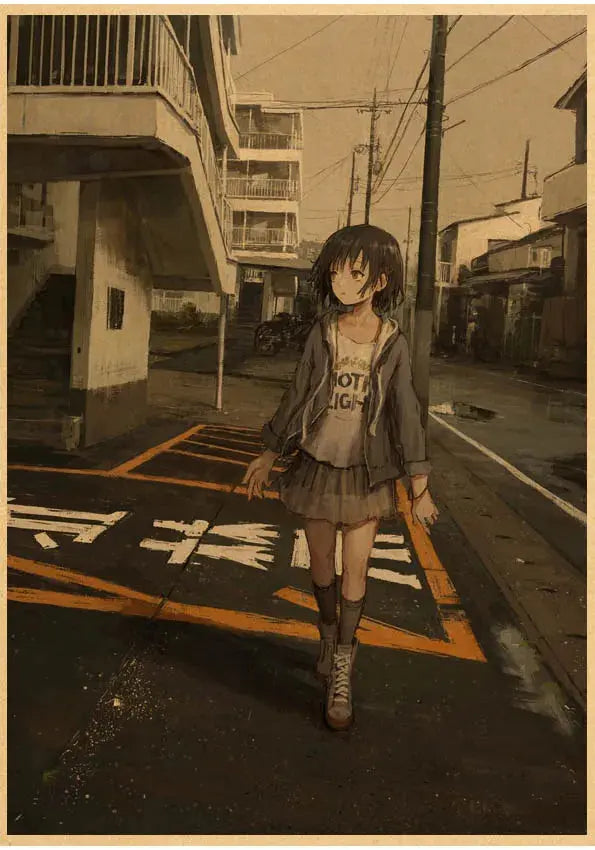 serial experiments lain Poster Anime Wall Art Home Decorative Painting Children's Room Decor Wall Sticker June Wall Art