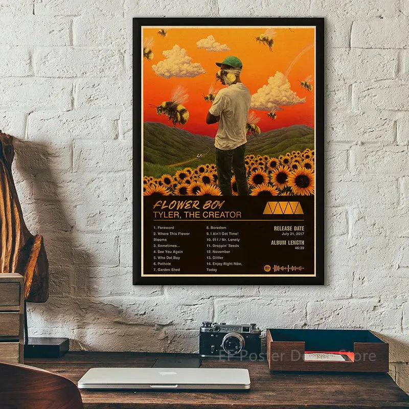 Singer Album Cover Poster Music Prints Custom Album Posters Hip Hop Vintage Room Home Decor Retro Kraft Paper Art Wall Painting June Wall Art