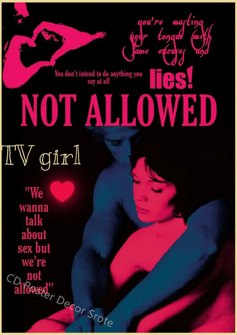 TV Girl Poster Who Really Cares/French Exit Lovers Rock Posters Music Prints Art Wall Painting Vintage Room Home Decor Picture June Wall Art