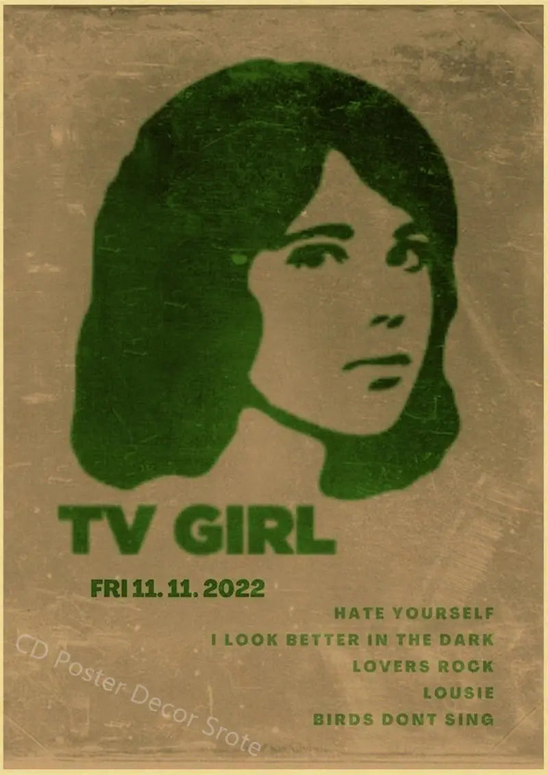 TV Girl Poster Who Really Cares/French Exit Lovers Rock Posters Music Prints Art Wall Painting Vintage Room Home Decor Picture June Wall Art