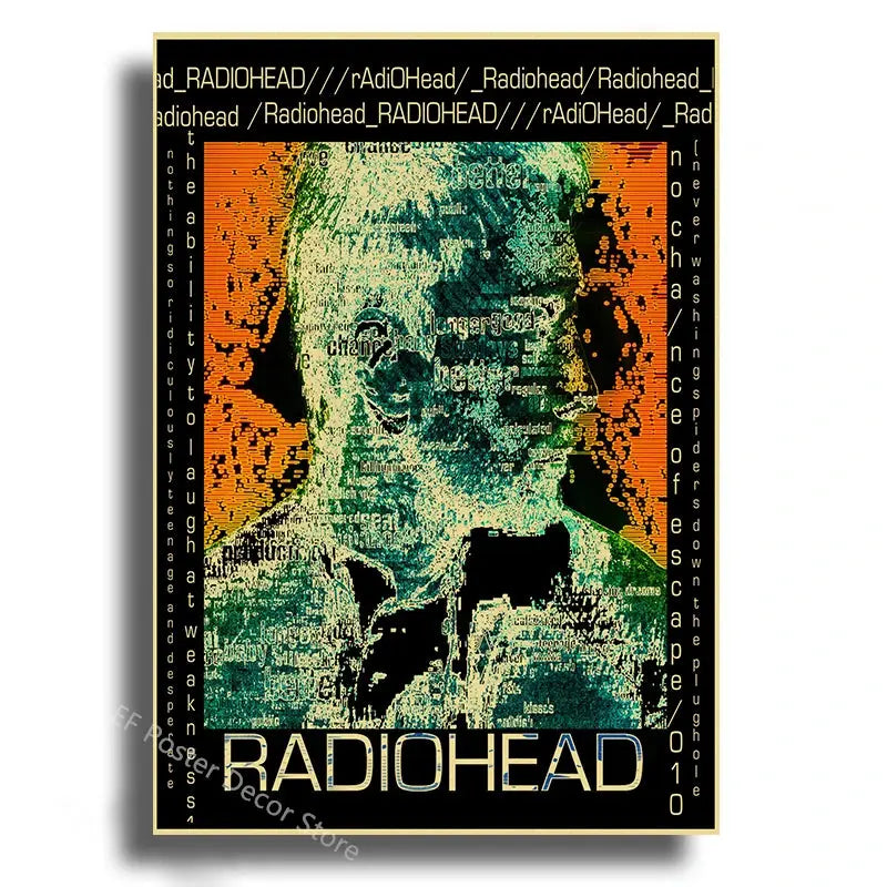 Rock Band Radiohead Music Art Poster Retro Prints Album Posters Vintage Home Room Bar Cafe Decor Aesthetic Picture Wall Painting June Wall Art