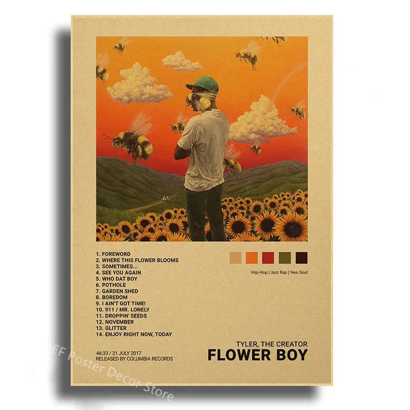 Singer Album Cover Poster Music Prints Custom Album Posters Hip Hop Vintage Room Home Decor Retro Kraft Paper Art Wall Painting June Wall Art