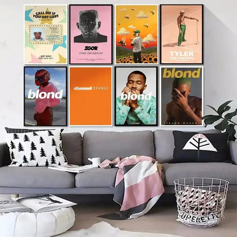 Tyler The Creator Frank Blonde Poster Hip Hop Rapper Singer Star Band Music Cover Wall Art Canvas Painting Cafe Home Room Decor June Wall Art