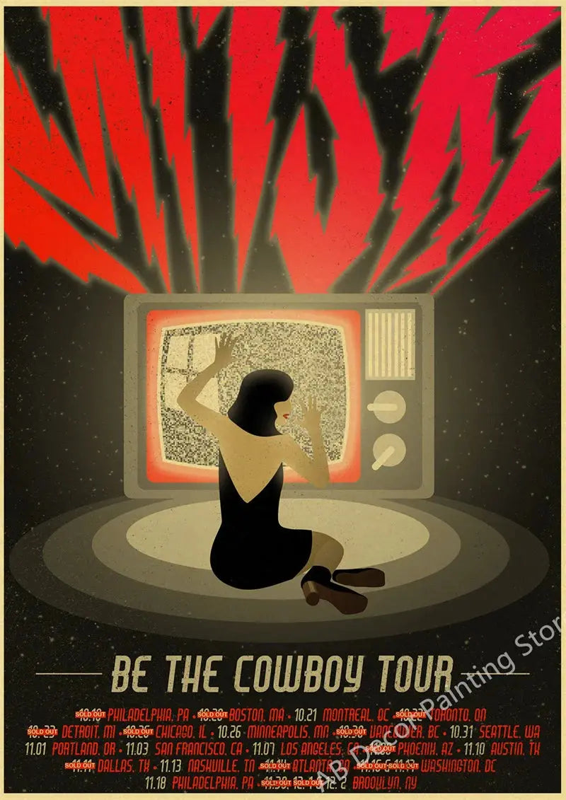 Mitski Retro Poster Be The Cowboy/Nobody/Lush Kraft Paper Prints Vintage Aesthetic Home Room Cafe Bar Art Wall Decor Painting June Wall Art