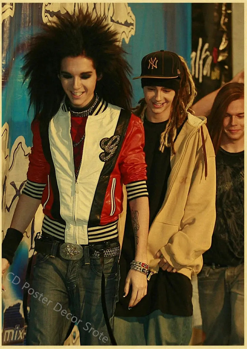 Tokio Hotel Poster German Rock Band Posters Retro Prints Nostalgic Art Wall Painting Vintage Room Home Decor Aesthetic Picture June Wall Art