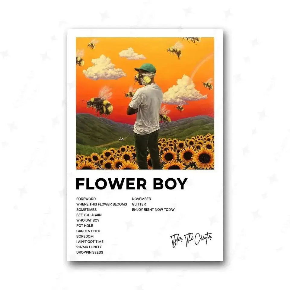 Tyler The Creator Frank Blonde Poster Hip Hop Rapper Singer Star Band Music Cover Wall Art Canvas Painting Cafe Home Room Decor June Wall Art