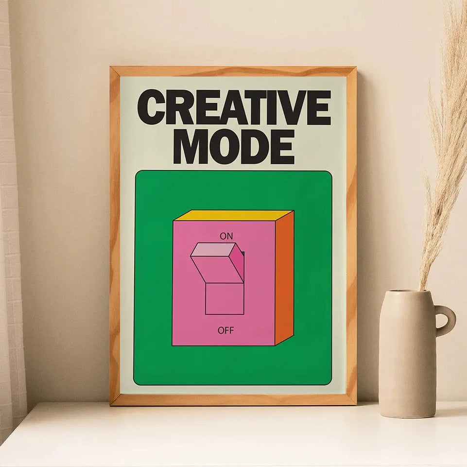 Creative Mode Wall Print Colorful Poster Retro Pink Switch Wall Art Canvas Painting Trendy Room Decor Pictures For Living Room June Wall Art
