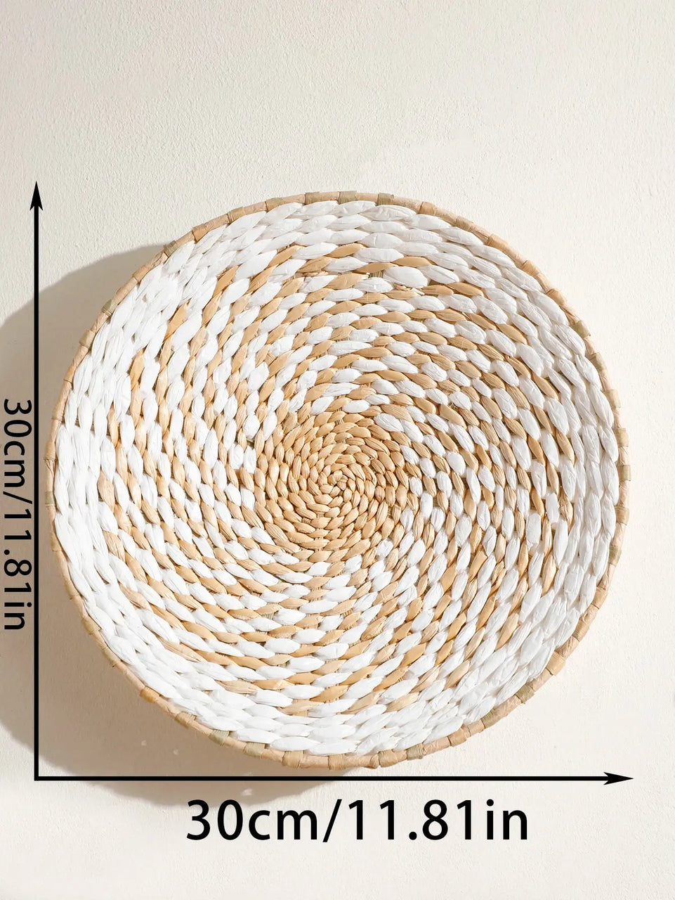 Seagrass Wall Hanging Decor Wall Basket Boho Home Decoration Handmade Natural Wall Art for Kitchen Bedroom Living Room Ornament June Wall Art