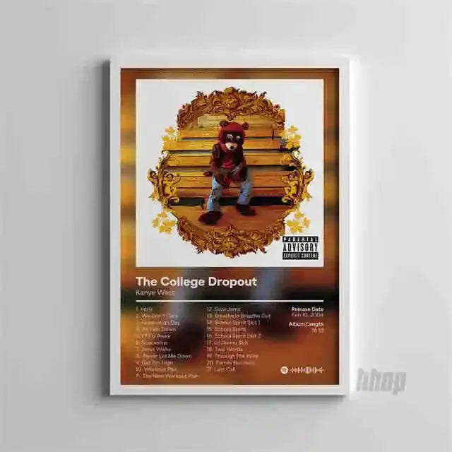 Pop Rapper Kanye West Music Album Poster Aesthetic Hip Hop Comics Cover Graduation Ghosts Donda Canvas Print Wall Art Room Decor June Wall Art