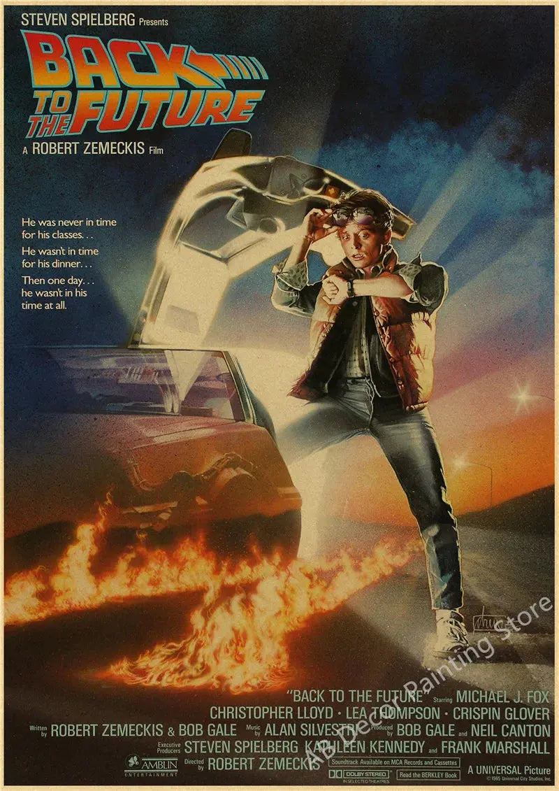 Back To The Future 1 2 3 Movie Posters Kraft Paper Prints Vintage Home Room Cafe Bar Art Wall Decor Aesthetic Painting Picture June Wall Art