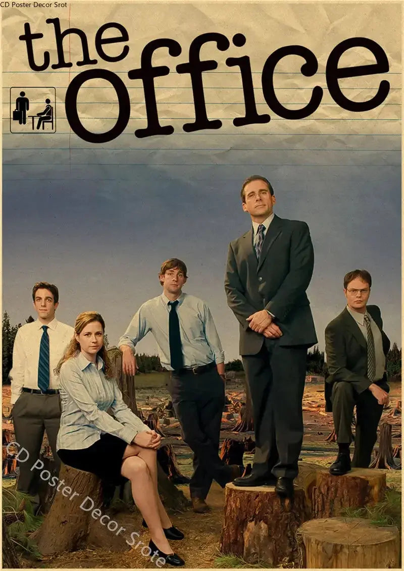 Hot Classic Movie Posters The Office Friends TV Kraft Paper Prints Godfather Vintage Home Room Decor Aesthetic Art Wall Painting June Wall Art