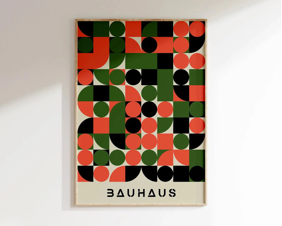 Modernist Bauhaus Geometric Canvas Poster Living Room Wall Art Retro Prints Mid Century Home Decorative Wall Art Painting June Wall Art
