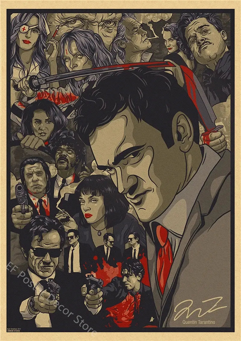 Vintage Movie Posters Retro Prints Fight Club/Leon Poster Classic Film Retro Home Room Cinema Decor Aesthetic Art Wall Painting June Wall Art