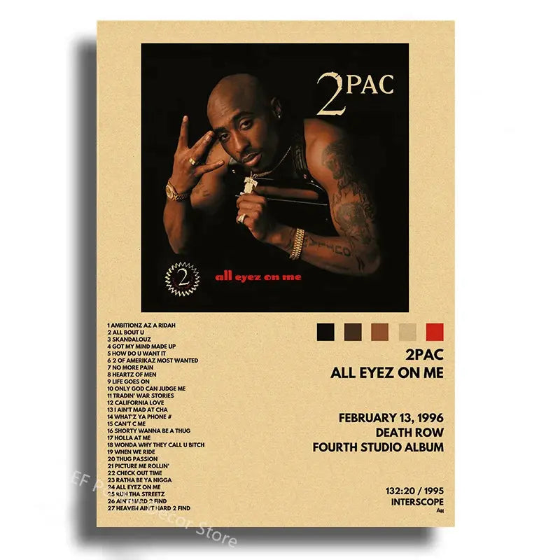 Singer Album Cover Poster Music Prints Custom Album Posters Hip Hop Vintage Room Home Decor Retro Kraft Paper Art Wall Painting June Wall Art