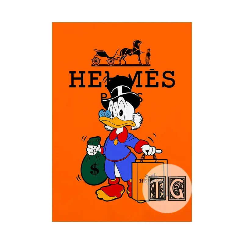 Scrooge Mcduck Motivational Poster Modern Luxury Wall Art Canvas Painting Print Pop Pictures for Living Room Home Decor Cuadros June Wall Art