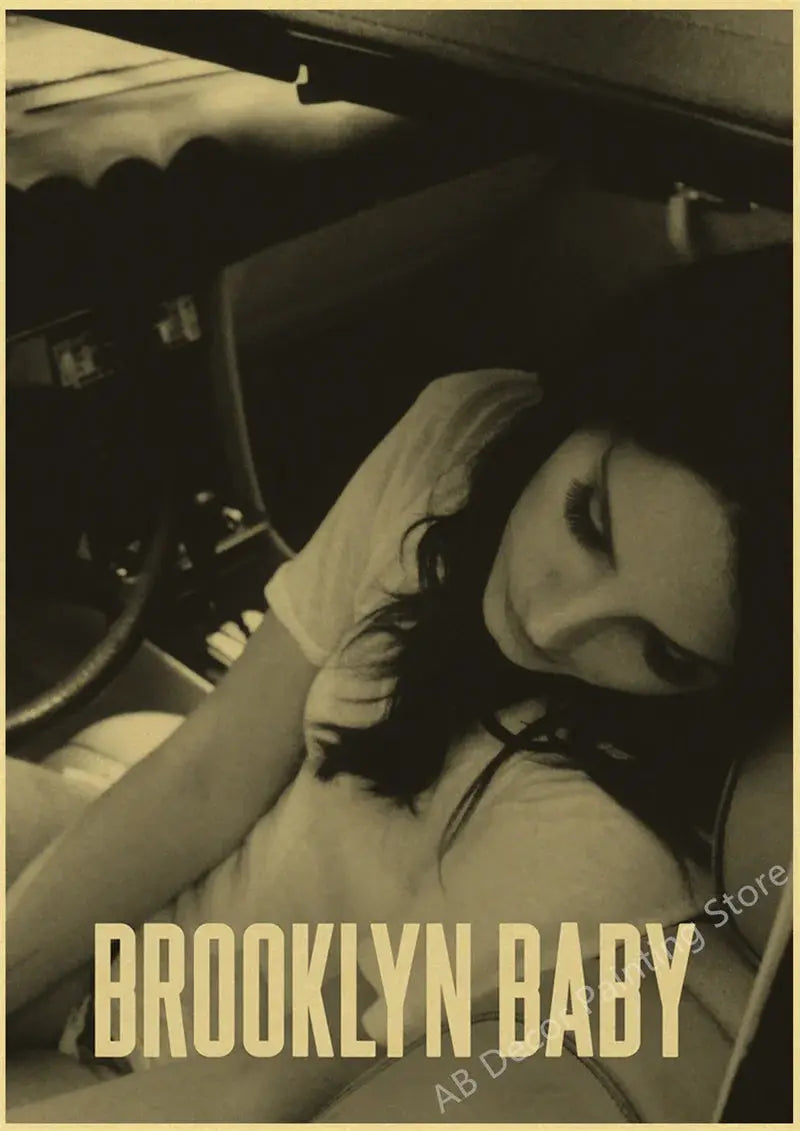 Lizzy Grant Lana Del Rey Posters Retro Kraft Paper Prints Music Album Poster Vintage Home Room Decor Aesthetic Art Wall Painting June Wall Art