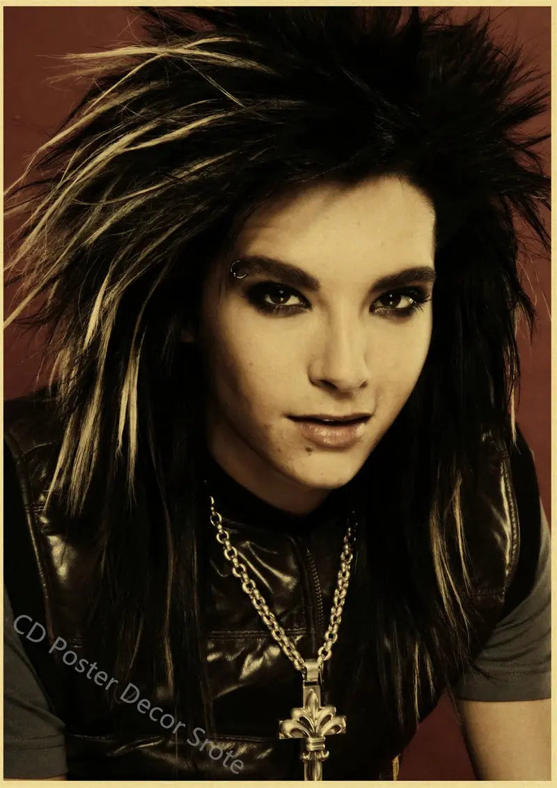 Tokio Hotel Poster German Rock Band Posters Retro Prints Nostalgic Art Wall Painting Vintage Room Home Decor Aesthetic Picture June Wall Art