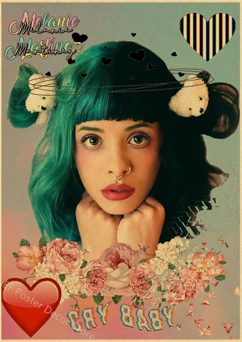 Vintage Singer Poster Retro Music Album Prints Melanie Martinez Pop Home Room Bar Cafe Club Decor Aesthetic Art Wall Painting June Wall Art