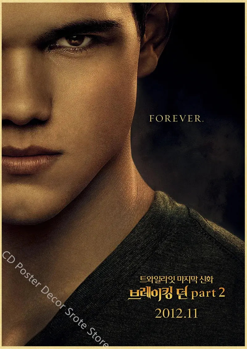 Movie Twilight Poster Edward Bella Retro Kraft Paper Prints Picture DIY Film Vintage Room Home Bar Cafe Art Wall Decor Painting June Wall Art