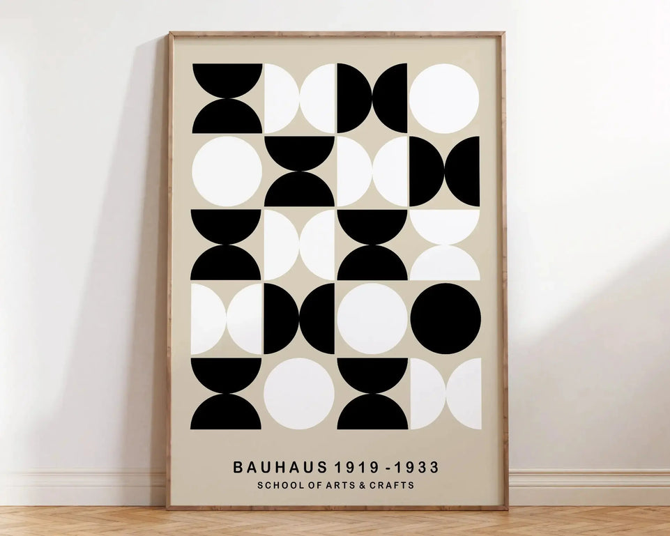 Modernist Bauhaus Geometric Canvas Poster Living Room Wall Art Retro Prints Mid Century Home Decorative Wall Art Painting June Wall Art