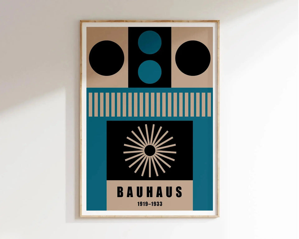 Modernist Bauhaus Geometric Canvas Poster Living Room Wall Art Retro Prints Mid Century Home Decorative Wall Art Painting June Wall Art