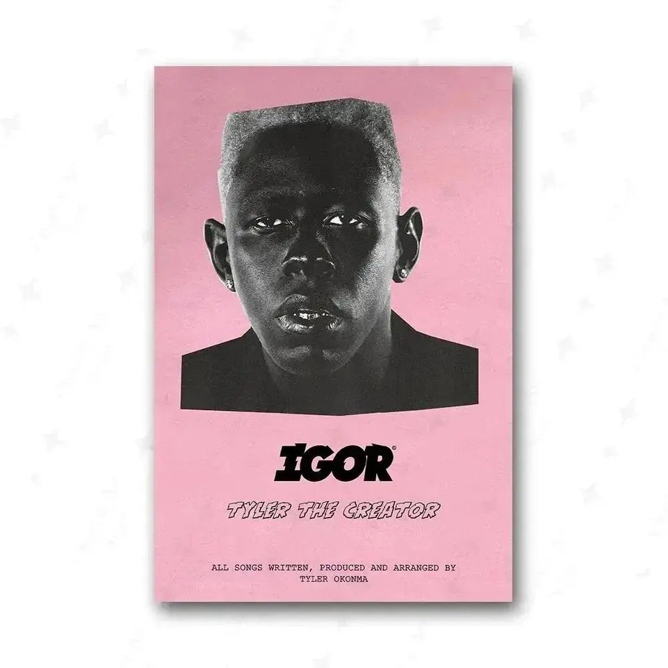 Tyler The Creator Frank Blonde Poster Hip Hop Rapper Singer Star Band Music Cover Wall Art Canvas Painting Cafe Home Room Decor June Wall Art